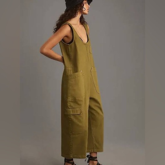 Pilcro Anthropologie Zip Front Wide Leg Jumpsuit - Picture 3 of 5
